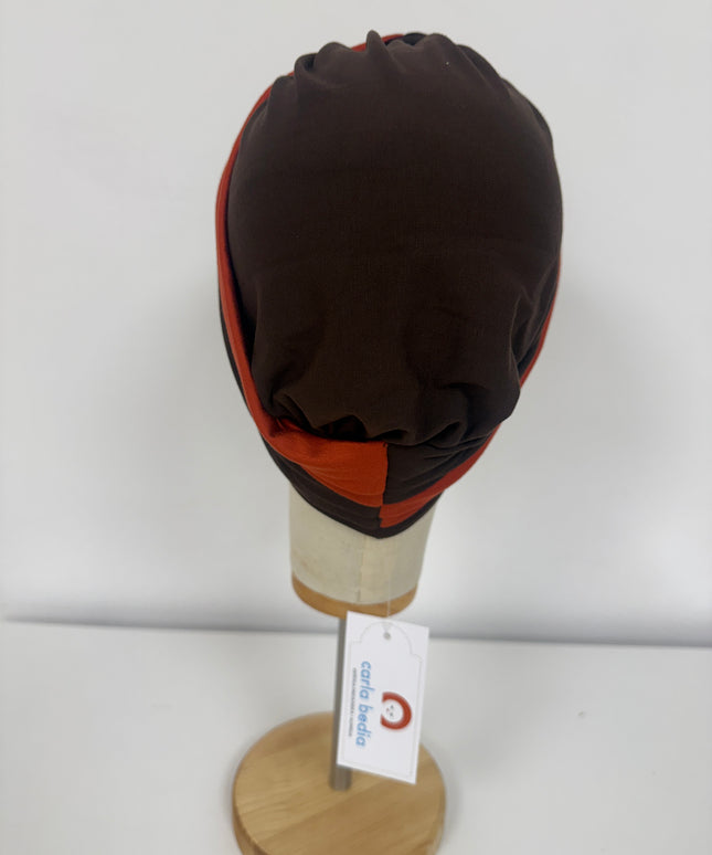 Pañuelo Oncológico Carla Bedia | Gala Chocolate Teja