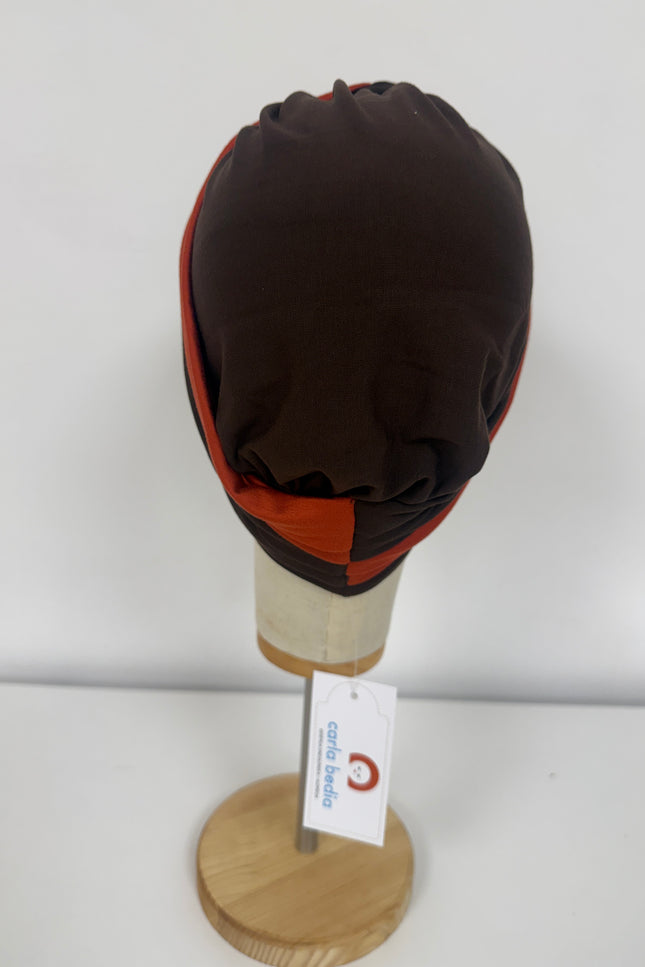 Pañuelo Oncológico Carla Bedia | Gala Chocolate Teja