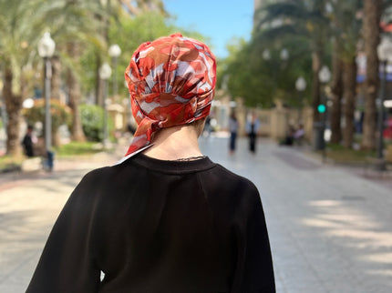 añuelo Oncológico Carla Bedia | Zoe Silk Acuarela Terracota