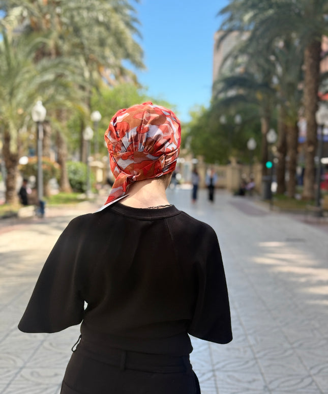 añuelo Oncológico Carla Bedia | Zoe Silk Acuarela Terracota