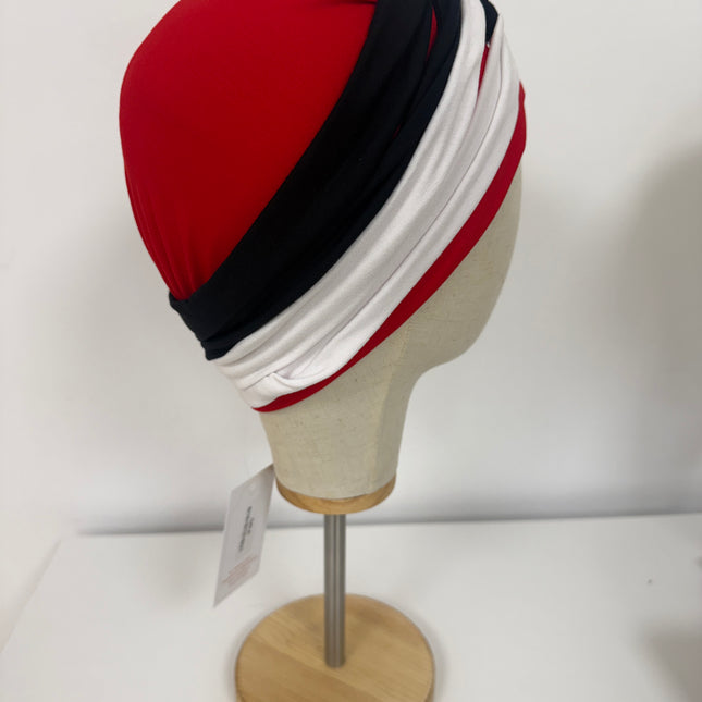 Pañuelo Oncológico Carla Bedia | Gala Tricolor Rojo Marino