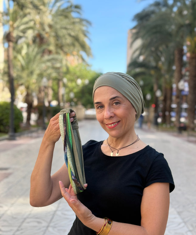 Pañuelo Oncológico Carla Bedia | Carlota Verde