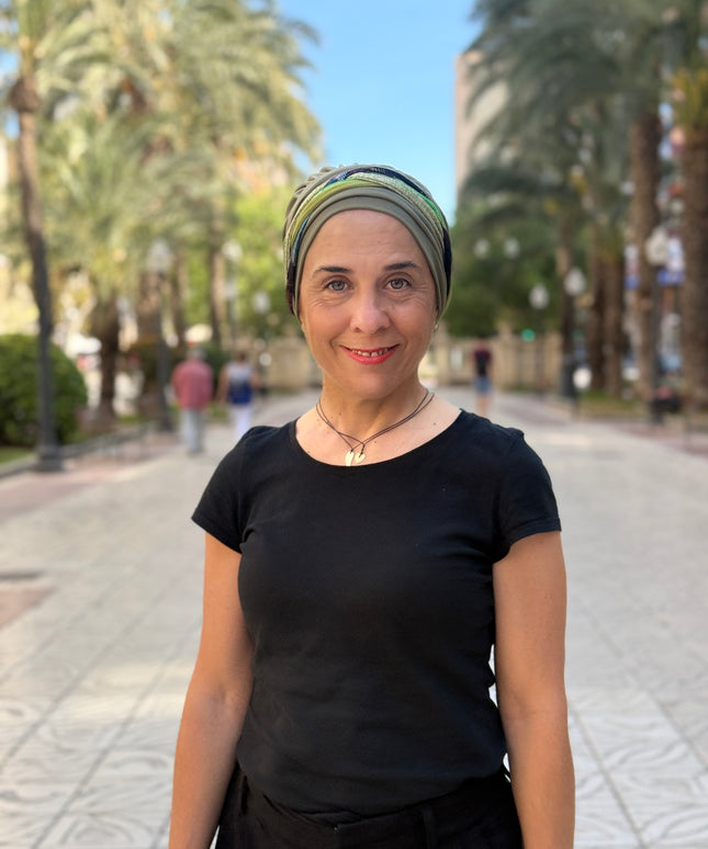 Pañuelo Oncológico Carla Bedia | Carlota Verde