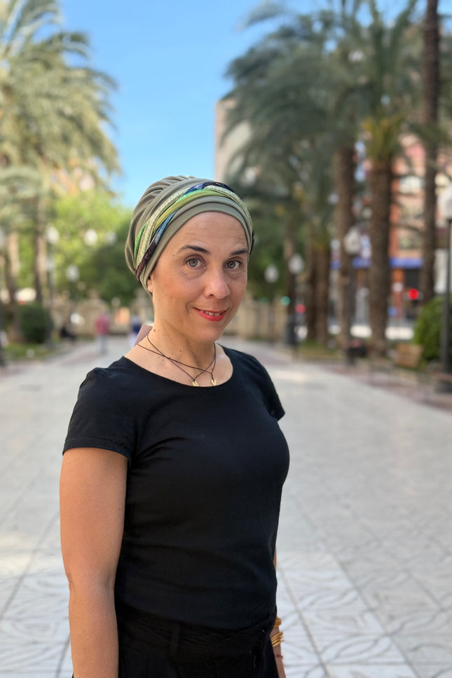 Pañuelo Oncológico Carla Bedia | Carlota Verde