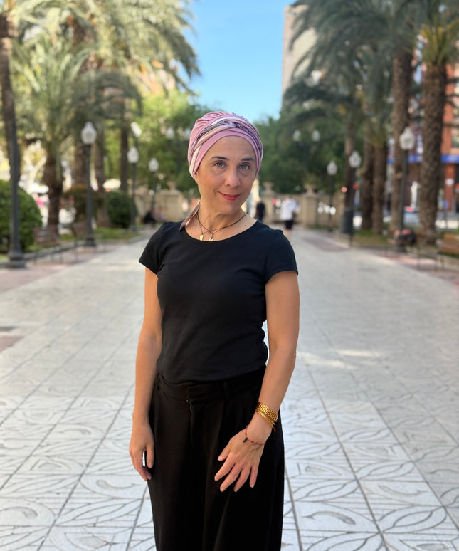 Pañuelo Oncológico Carla Bedia | Carlota Rosa