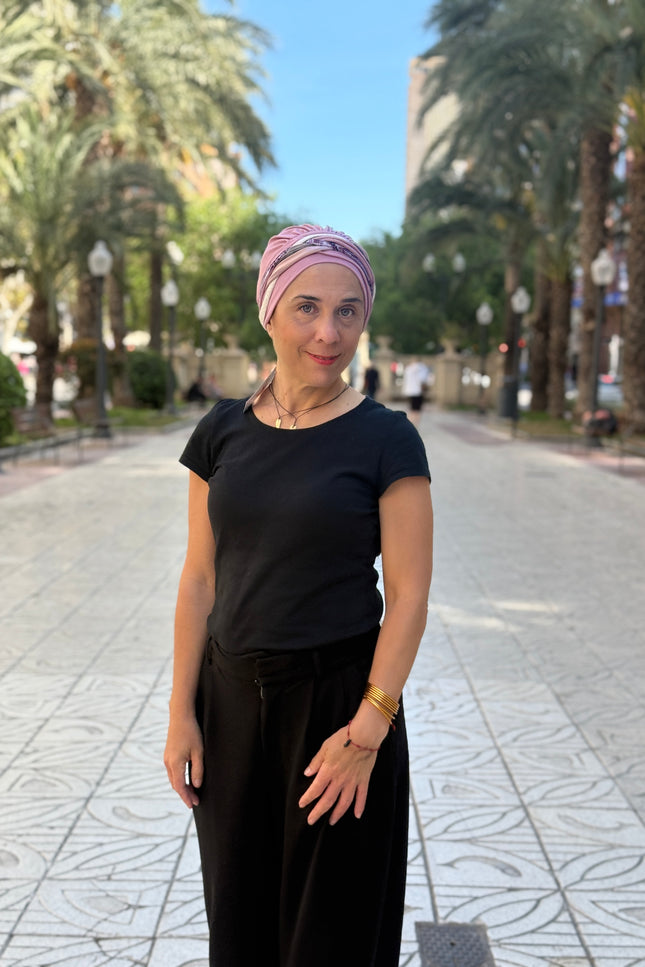 Pañuelo Oncológico Carla Bedia | Carlota Rosa