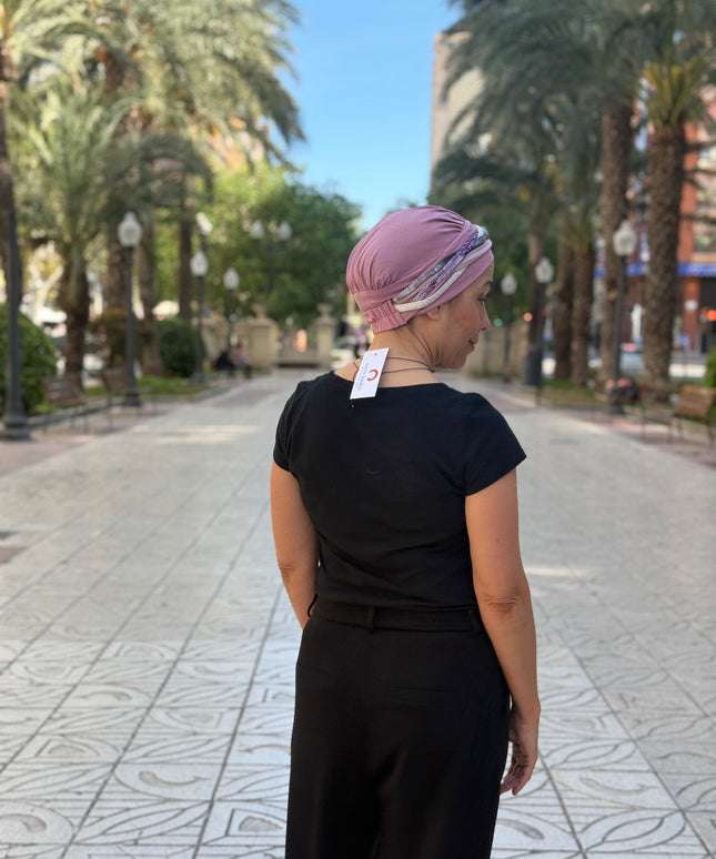 Pañuelo Oncológico Carla Bedia | Carlota Rosa