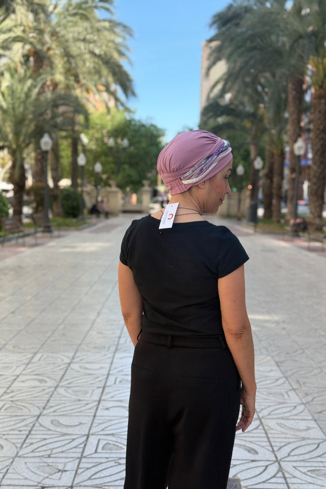 Pañuelo Oncológico Carla Bedia | Carlota Rosa