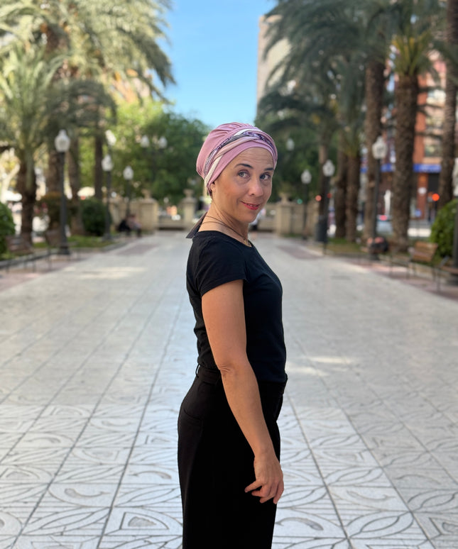 Pañuelo Oncológico Carla Bedia | Carlota Rosa