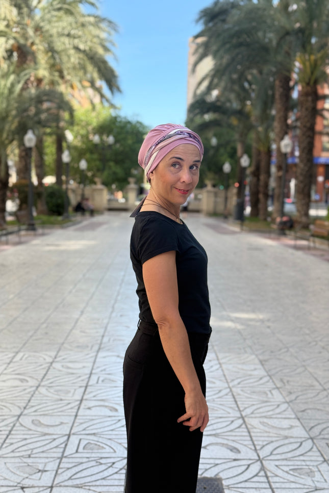 Pañuelo Oncológico Carla Bedia | Carlota Rosa