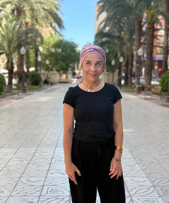 Pañuelo Oncológico Carla Bedia | Carlota Rosa