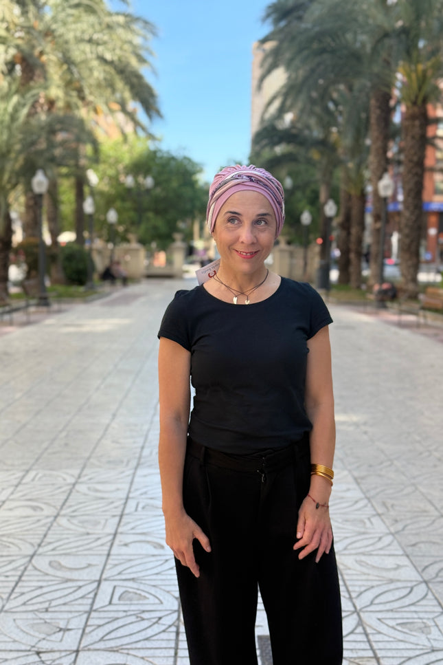 Pañuelo Oncológico Carla Bedia | Carlota Rosa