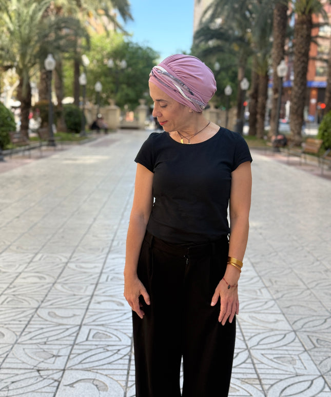 Pañuelo Oncológico Carla Bedia | Carlota Rosa