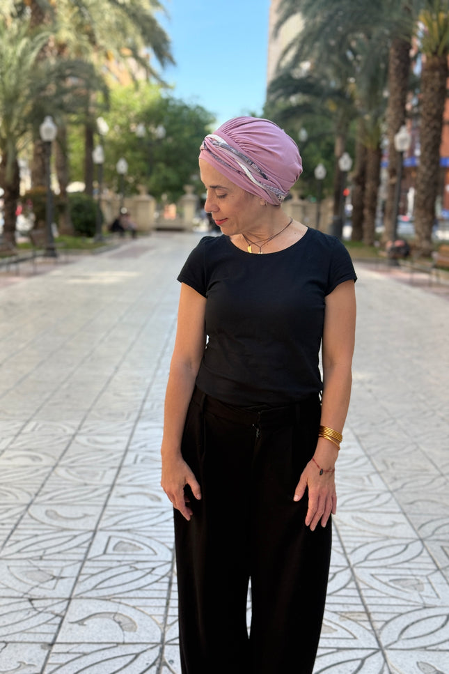 Pañuelo Oncológico Carla Bedia | Carlota Rosa