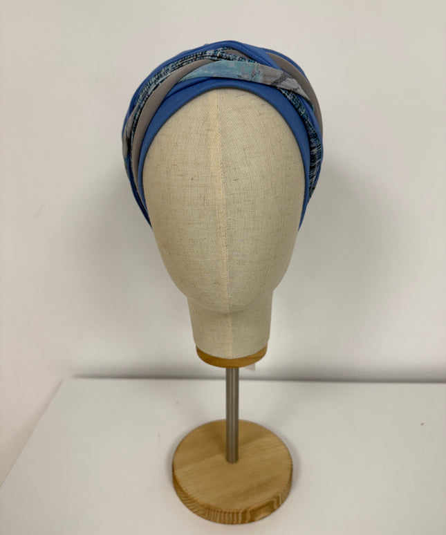 Pañuelo Oncológico Carla Bedia | Carlota Azul