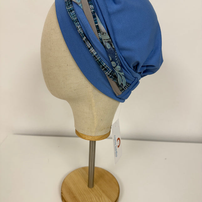 Pañuelo Oncológico Carla Bedia | Carlota Azul