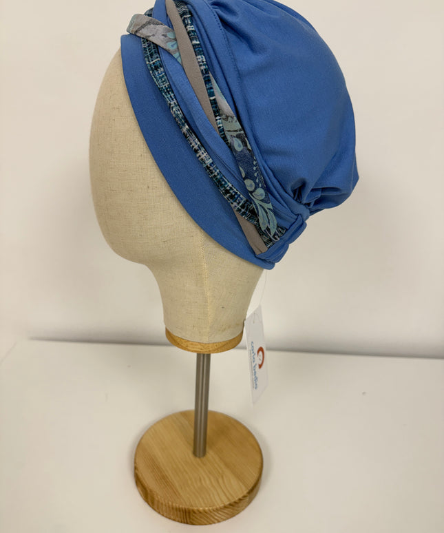 Pañuelo Oncológico Carla Bedia | Carlota Azul