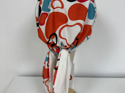 Pañuelo Oncológico Carla Bedia | Zoe Bambú Abstrac Coral Turquesa