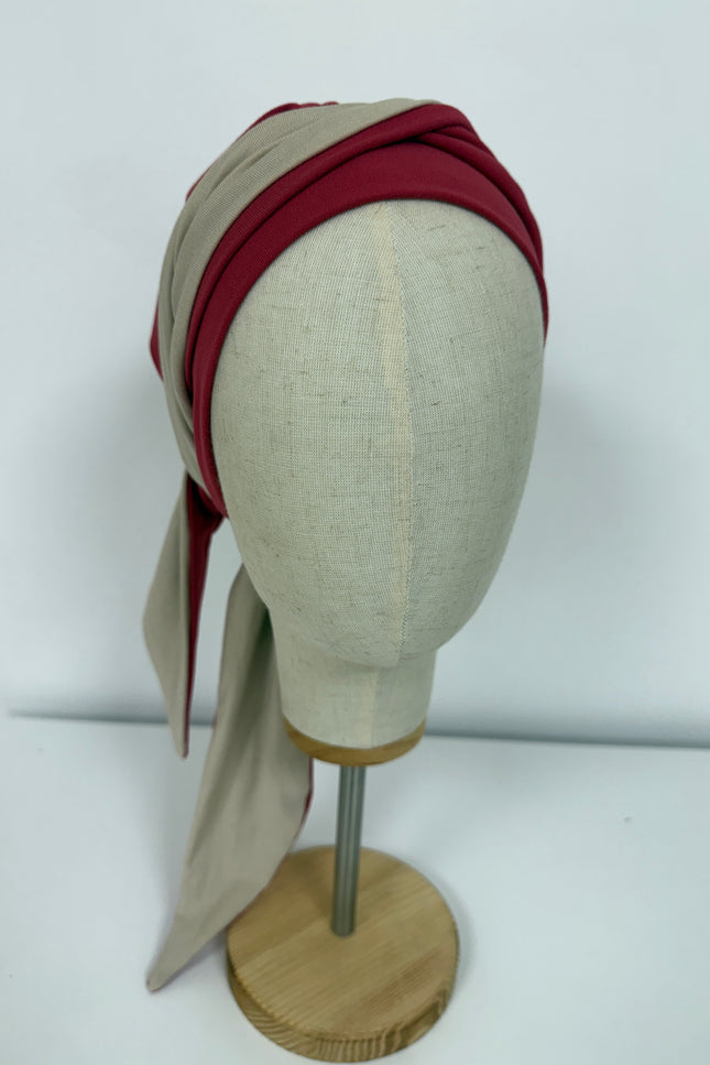 Pañuelo Oncológico Carla Bedia | Martina Coral Beige