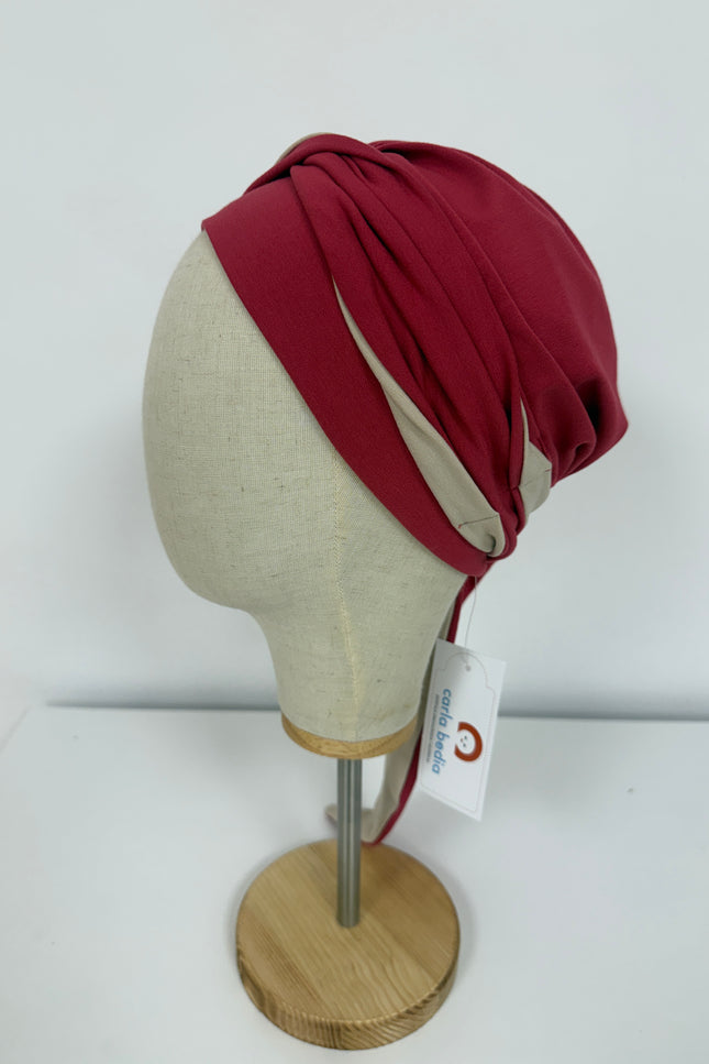 Pañuelo Oncológico Carla Bedia | Martina Coral Beige