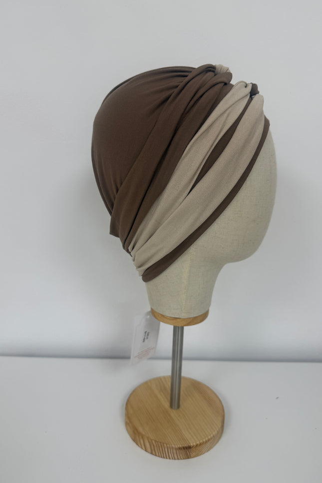 Pañuelo Oncológico Carla Bedia | Gala Marrón Arena