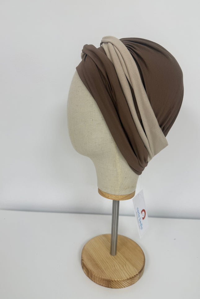 Pañuelo Oncológico Carla Bedia | Gala Marrón Arena