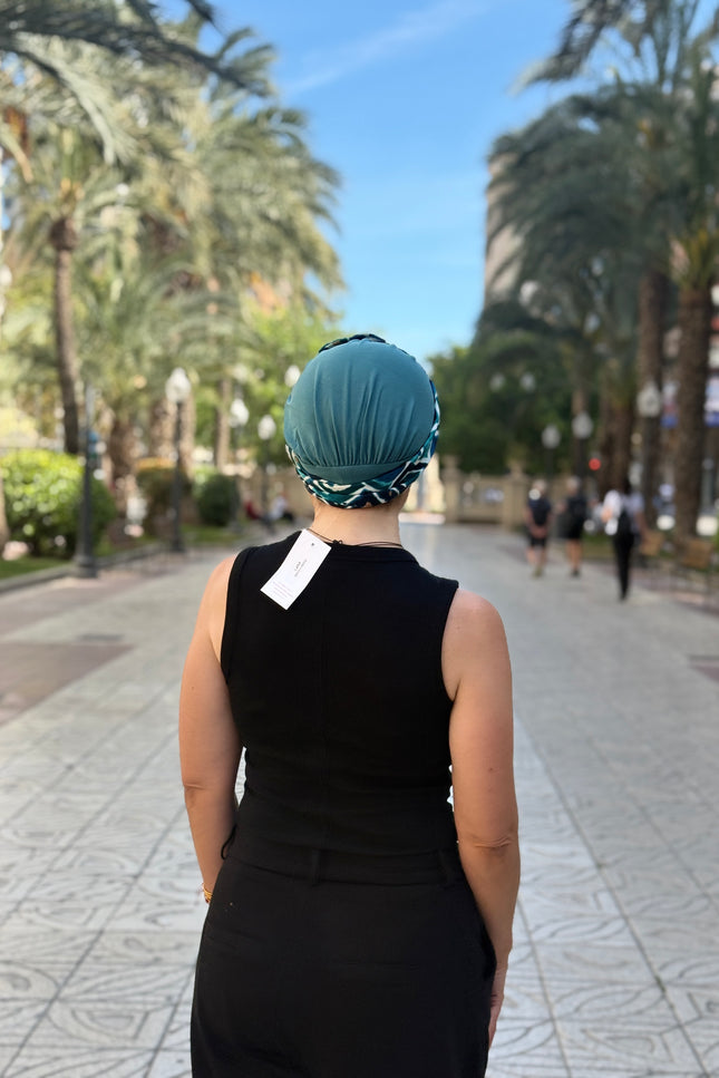 Pañuelo Oncológico Carla Bedia | Gala Azulejo