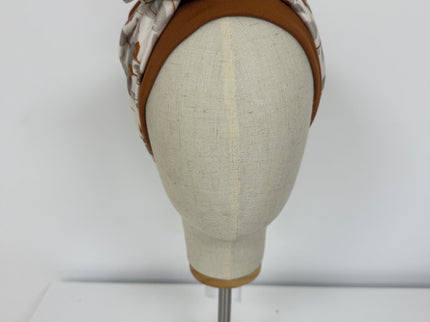 Pañuelo Oncológico Carla Bedia | Lara Cognac Floral Gris