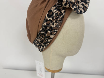 Pañuelo Oncológico Carla Bedia | Lara Marrón Animal Print