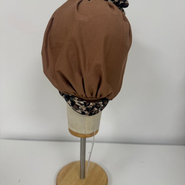 Pañuelo Oncológico Carla Bedia | Lara Marrón Animal Print