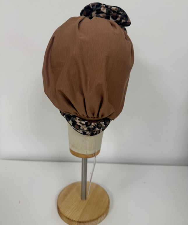 Pañuelo Oncológico Carla Bedia | Lara Marrón Animal Print