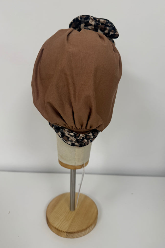 Pañuelo Oncológico Carla Bedia | Lara Marrón Animal Print