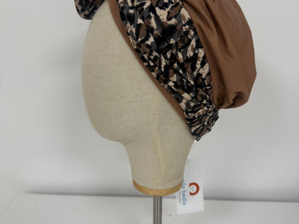 Pañuelo Oncológico Carla Bedia | Lara Marrón Animal Print