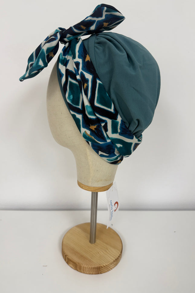 Pañuelo Oncológico Carla Bedia | Gala Azulejo