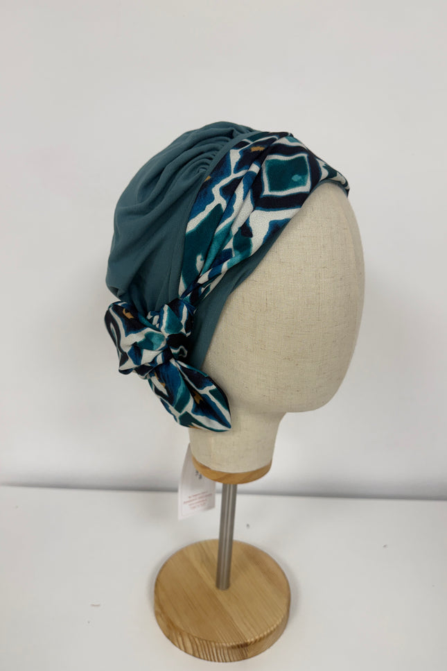 Pañuelo Oncológico Carla Bedia | Gala Azulejo