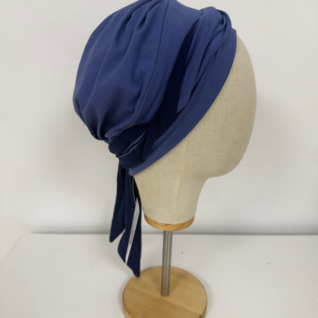 Pañuelo Oncológico Carla Bedia | Martina Azul Lavanda Marino