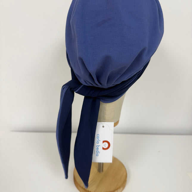 Pañuelo Oncológico Carla Bedia | Martina Azul Lavanda Marino