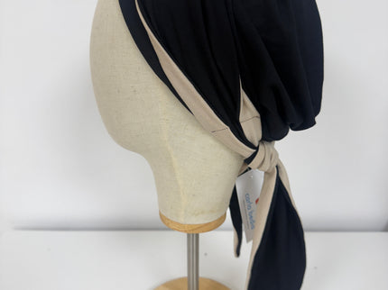 Pañuelo Oncológico Carla Bedia | Martina Negro Beige
