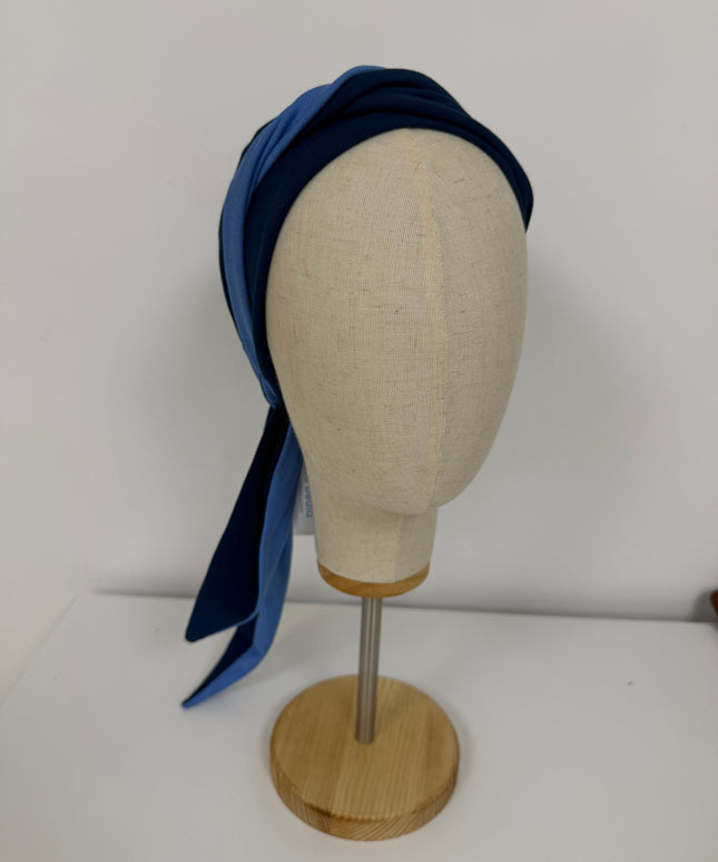 Pañuelo Oncológico Carla Bedia | Martina Azul Índigo