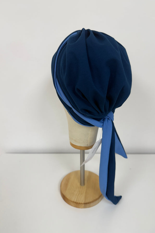 Pañuelo Oncológico Carla Bedia | Martina Azul Índigo