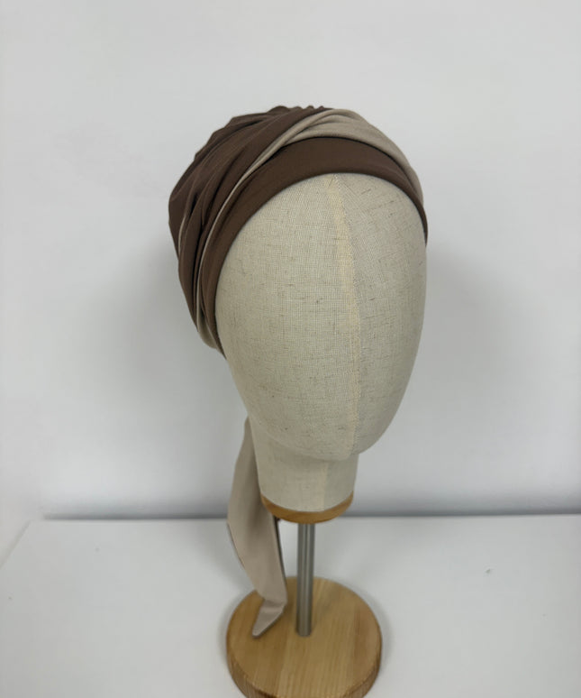 Pañuelo Oncológico Carla Bedia | Martina Moca Beige