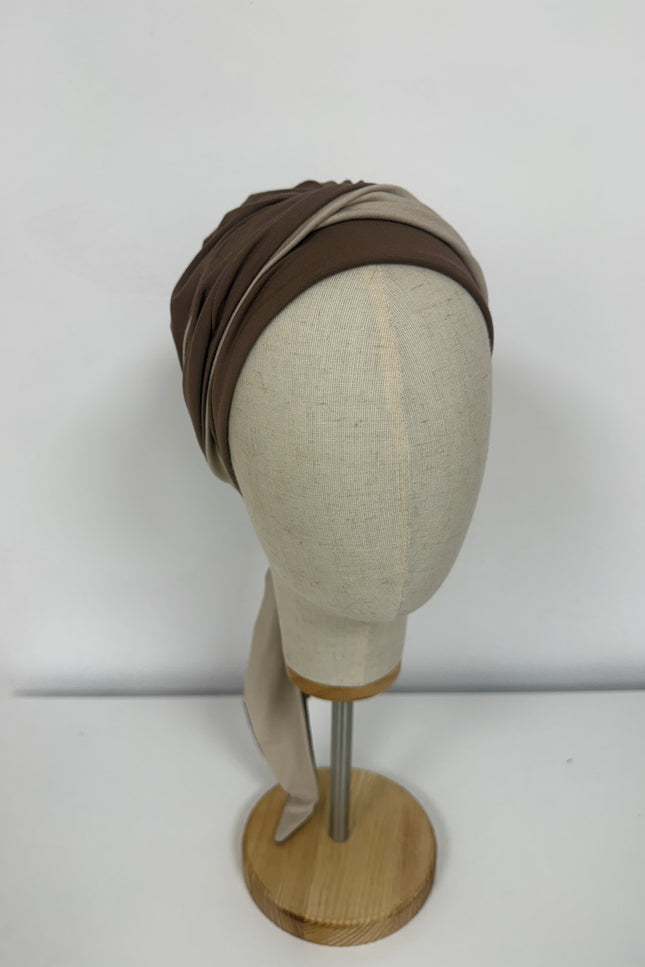 Pañuelo Oncológico Carla Bedia | Martina Moca Beige