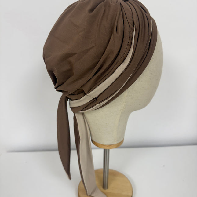 Pañuelo Oncológico Carla Bedia | Martina Moca Beige
