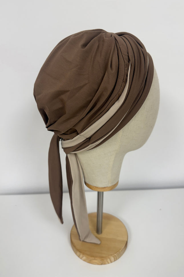 Pañuelo Oncológico Carla Bedia | Martina Moca Beige