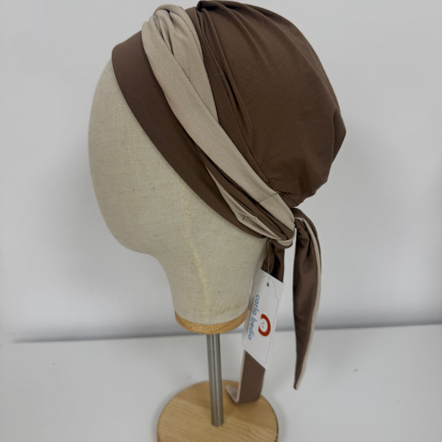 Pañuelo Oncológico Carla Bedia | Martina Moca Beige