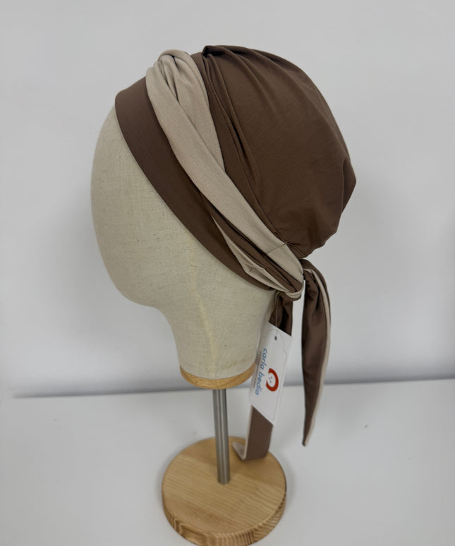 Pañuelo Oncológico Carla Bedia | Martina Moca Beige