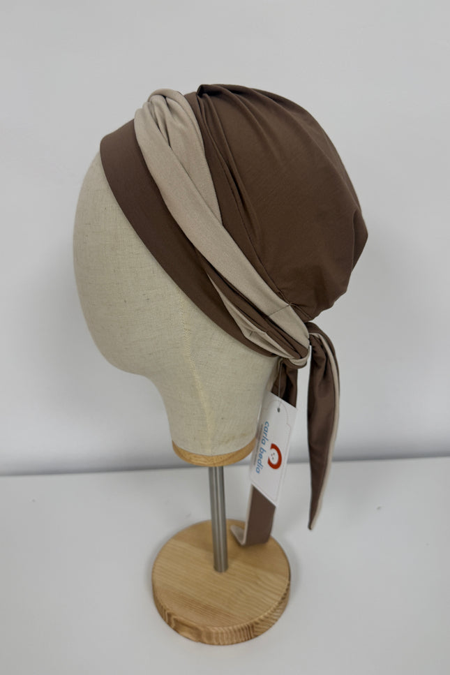 Pañuelo Oncológico Carla Bedia | Martina Moca Beige