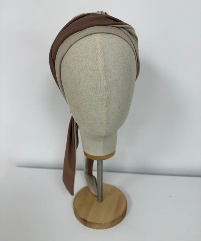 Pañuelo Oncológico Carla Bedia | Martina Beige Camel