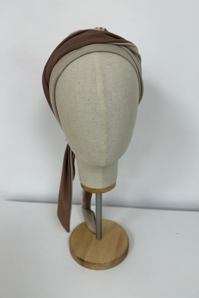 Pañuelo Oncológico Carla Bedia | Martina Beige Camel