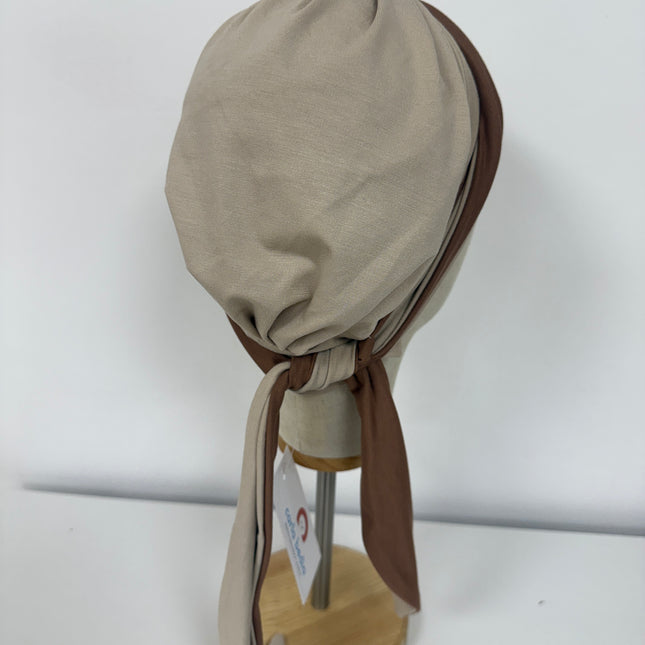 Pañuelo Oncológico Carla Bedia | Martina Beige Camel